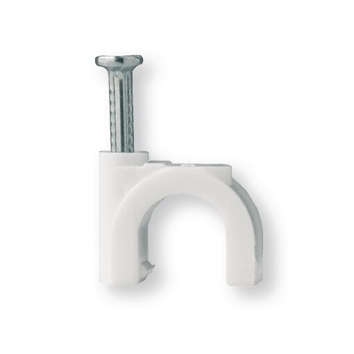 Grapa de cableado blanca, Ø de cable 7 mm